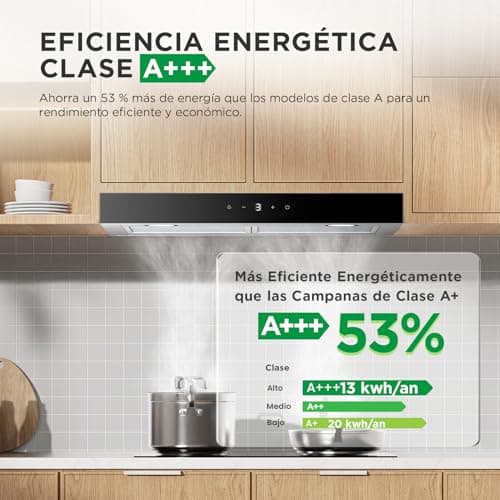 Thumbnail 8 de Campana extractora Comfee TSHM77SS-60 de 60 cm (clase A+++), 650 m³/h y control por gestos