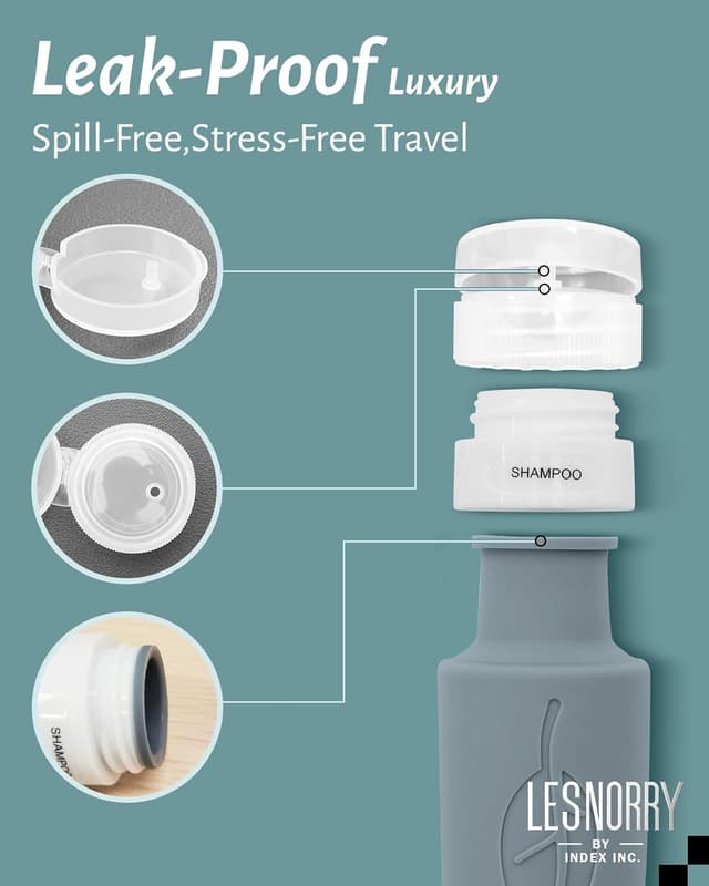 Thumbnail 2 de Lesnorry 17-Pack Travel Bottles 90ml TSA Approved