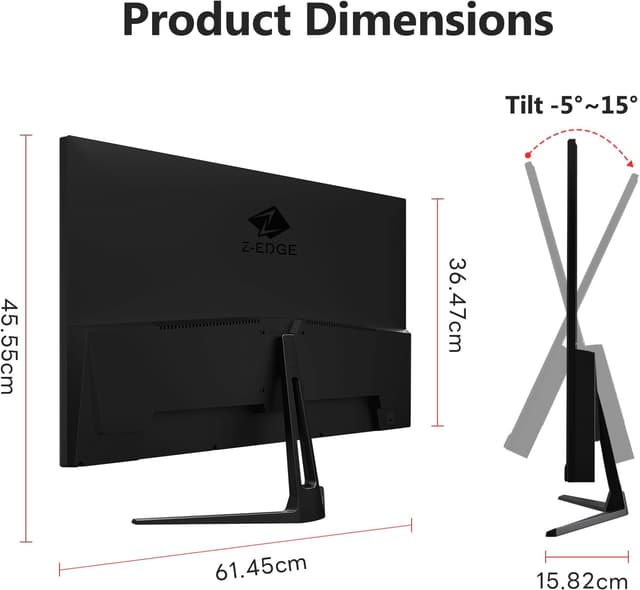 Thumbnail 6 de Z Z-Edge 27 Zoll QHD Gaming-Monitor (180 Hz, Fast IPS, 1 ms) – 2560×1440, HDR10, FreeSync