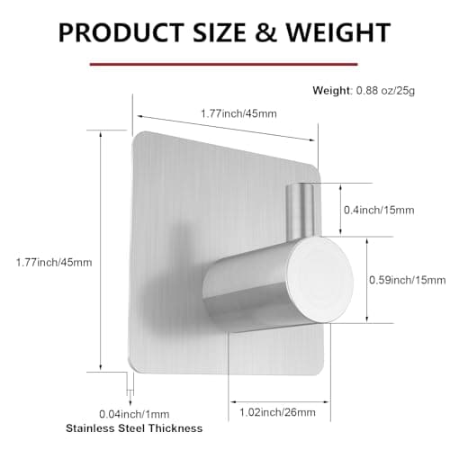Thumbnail 1 de Z-TIISON Adhesive Towel Hook 8-Pack for Bathroom 🪝