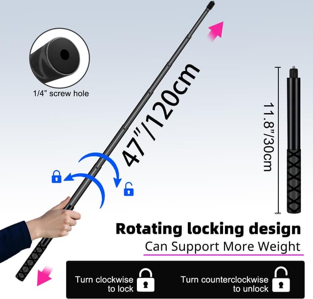Thumbnail 2 de HAFOKO Motorcycle Camera Mount Kit 47"