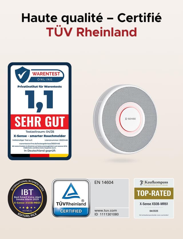 Thumbnail 1 de X-Sense XS0B-MR61 Détecteur de fumée connecté 10 ans