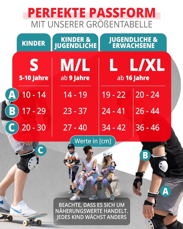 Thumbnail 4 de SKATEWIZ Schützer Inliner Erwachsene Größe L/XL Schwarz