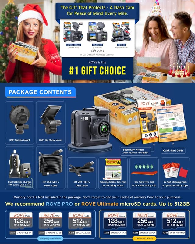 Thumbnail 5 de ROVE R2-4K Dash Cam 150°