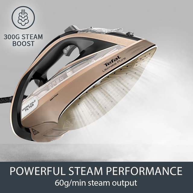 Detalle 2 de Tefal Ultimate Pure Steam Iron FV9854G0 (3100W) with 300g/min steam burst