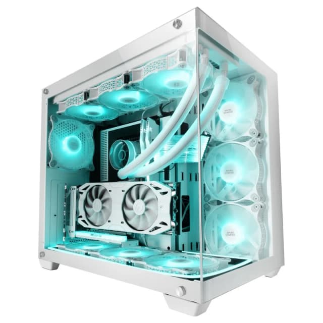 Detalle de Mars Gaming MCV4 Torre XXL E-ATX con cristal templado sin marco (blanco)