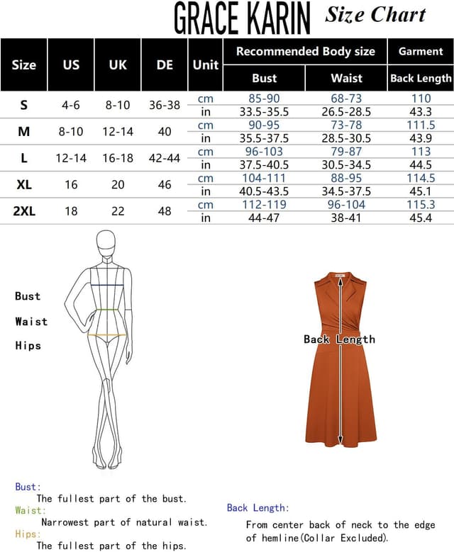 Thumbnail 4 de GRACE KARIN Abito da Sera senza maniche midi 👗