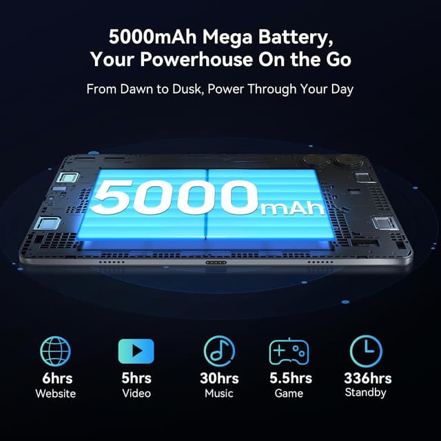 Thumbnail 6 de TABWEE T20 10-inch Android 16 AI Tablet (24GB + 256GB, up to 2TB, 5G, FHD) with Pen & Keyboard Kits