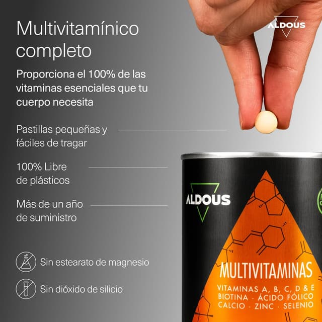 Detalle 2 de ALDOUS Multivitamínico 500 comprimidos