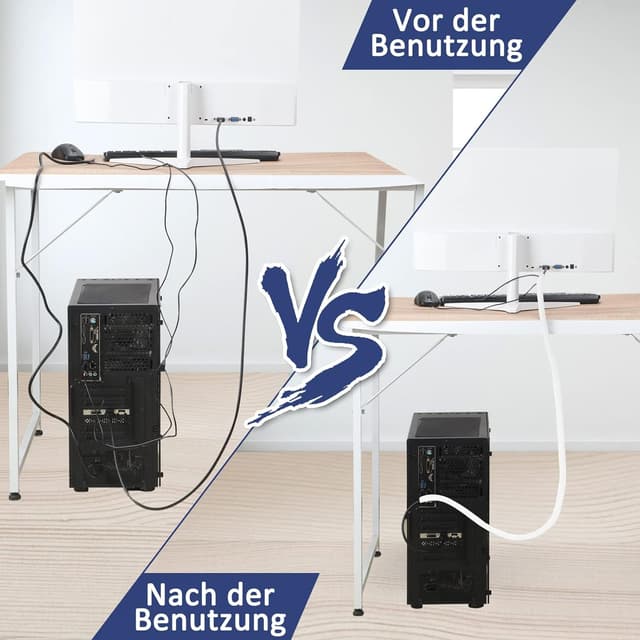 Detalle de Hocerlu Flexibler Kabelkanal 16 mm, 3 m – selbstschließend, zuschneidbar (weiß)