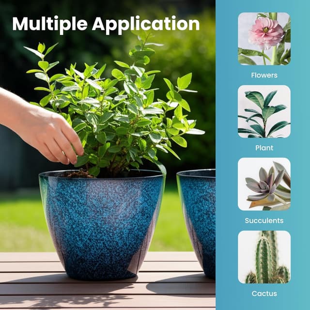 Thumbnail 3 de Vanslogreen 8" plant pots pack of 4