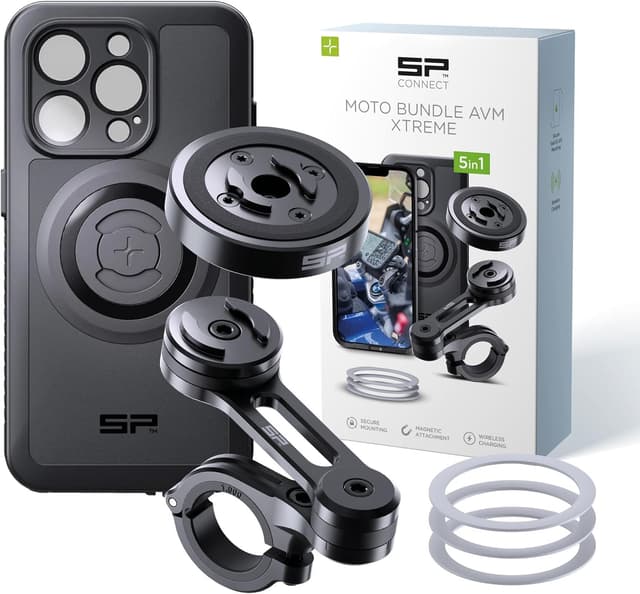 Detalle de SP Connect Moto Bundle II AVM Xtreme (SPC+) : support moto + étui pour iPhone 15 Pro
