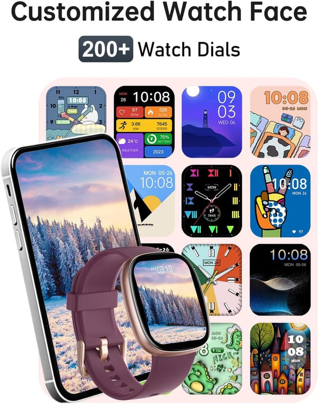 Thumbnail 3 de HUAKUA Montre Connectée 113+ modes