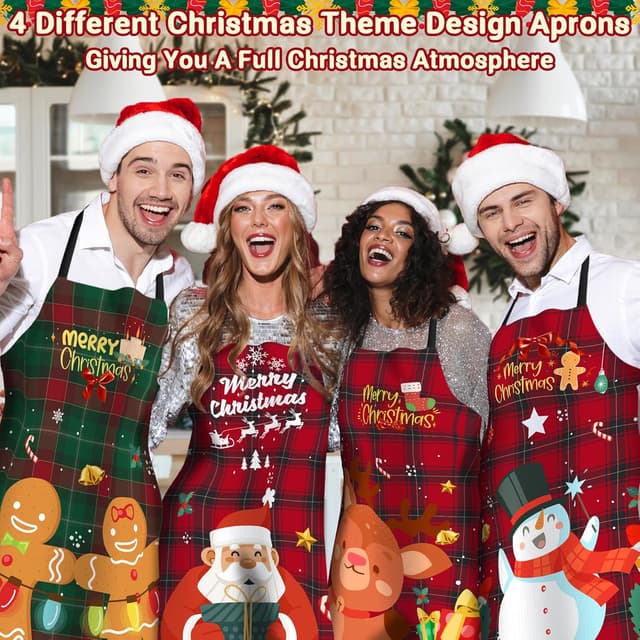 Thumbnail 1 de FunChaos 4 pièces tabliers de Noël