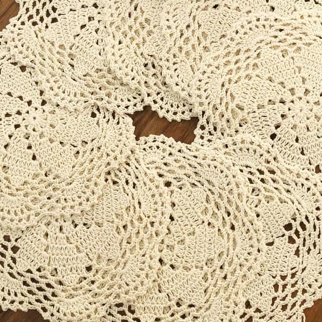 Thumbnail 6 de gracebuy crochet lace placemats 7 inch, set of 4
