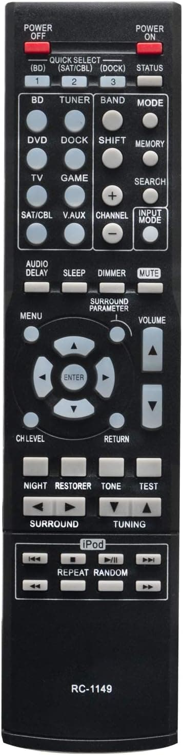 Detalle de VINABTY RC-1149 replacement remote for Denon AV receivers