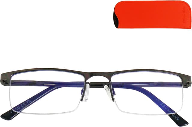 Detalle de Mini Brille Blaulichtfilter Brille Halbrand
