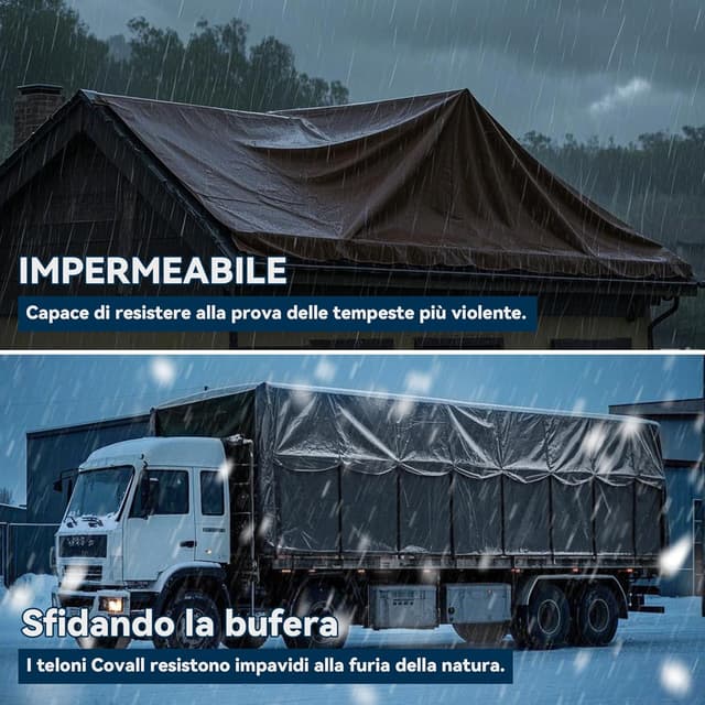 Detalle 2 de Covall telo telone impermeabile 3x5 m