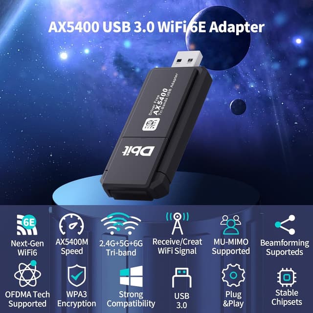 Thumbnail 2 de WiFi 6E USB Adapter AX5400M USB 3.0