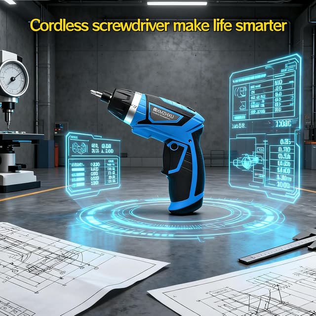 Detalle 2 de Cordless Screwdriver 8V 10Nm Max Torque Electric Screwdriver Set (47-Piece, 6+1 Settings)