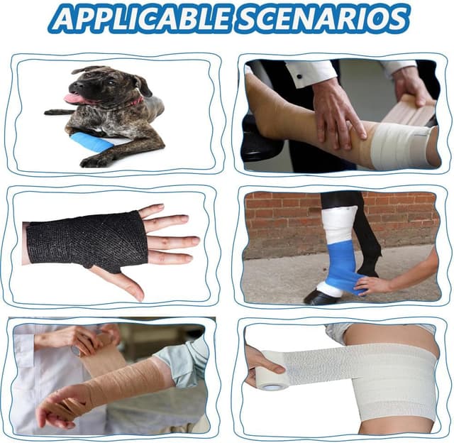 Detalle 2 de ANAMPION 12 Rolls self‑adhesive cohesive tape 7.5cm x 4.5m 🧻