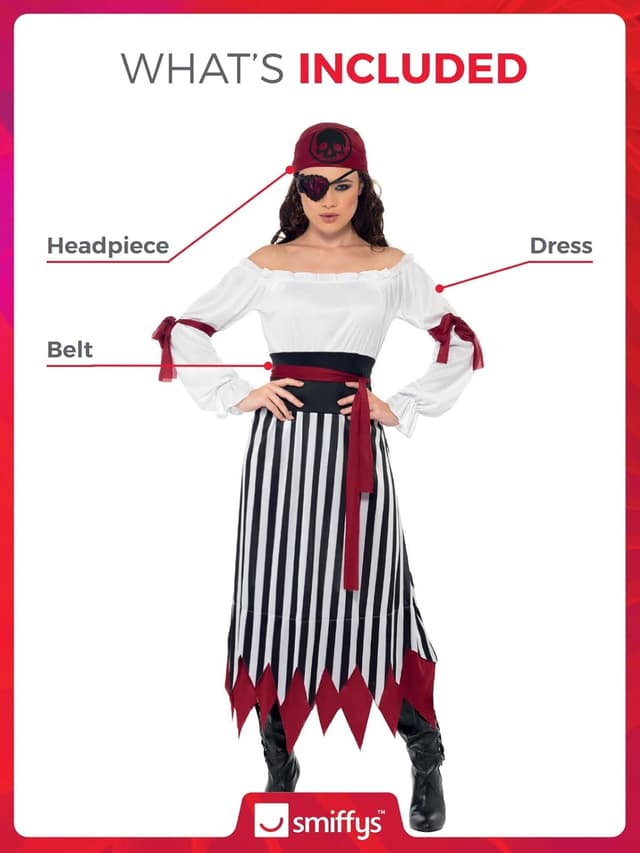 Detalle 2 de Smiffys Pirate Lady Costume