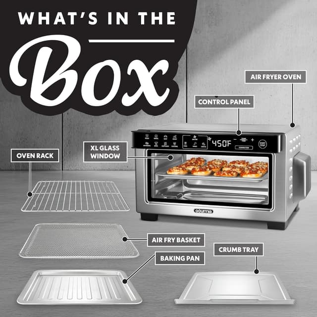 Thumbnail 3 de Gourmia Toaster Oven Digital Air Fryer 4-slice