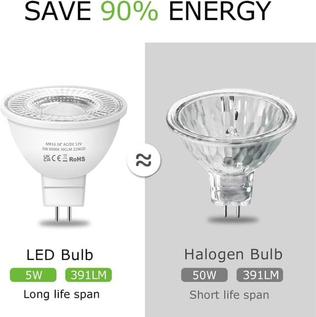 Thumbnail 2 de Nottac MR16 LED bulbs 5W 12V 6 pack