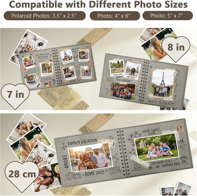 Thumbnail 6 de Vienrose Fotoalbum 28,5 x 20,5 cm mit 100 Seiten