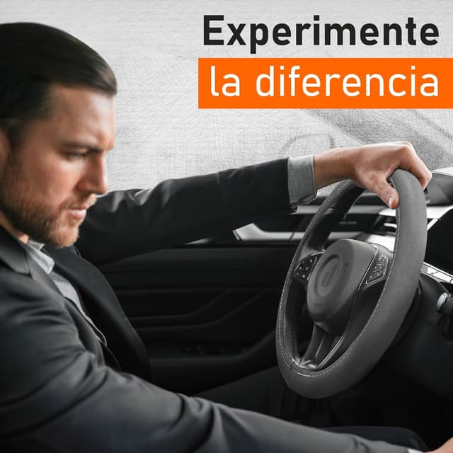 Thumbnail 5 de Upgrade4cars Funda Volante Coche Gris 37-39 cm