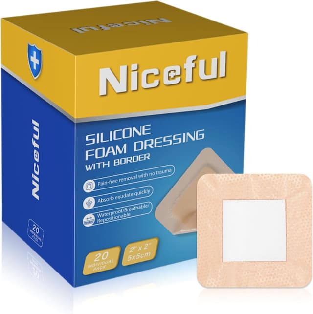 Detalle de Niceful 2x2 Silicone Foam Dressing