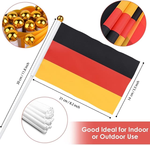 Detalle de AhfuLife World Cup 2026 Stick Flags (48 countries) with 30cm white poles