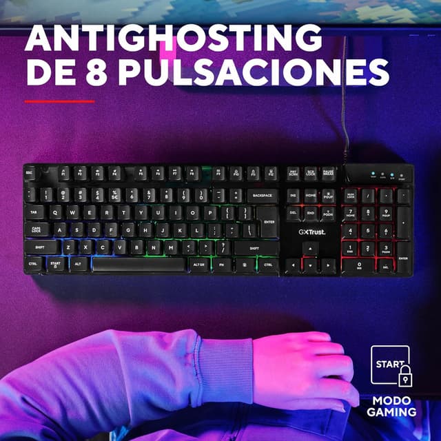 Thumbnail 4 de Trust Gaming GXTrust 835 Azor teclado 8 teclas