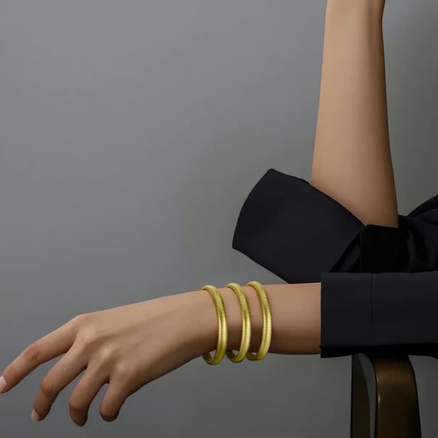 Thumbnail 2 de Emibele Bangle Bracelet Set 8mm Stackable Bracelets