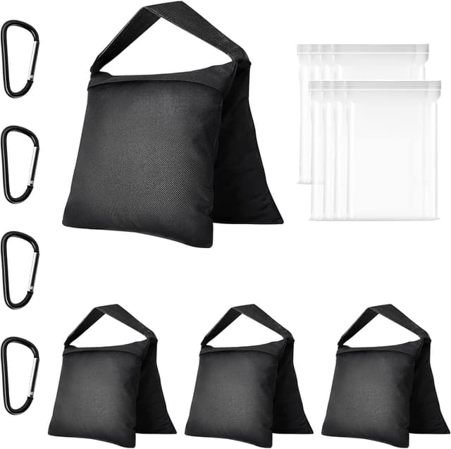 Detalle de EMART 4-teiliges Sandbag-Set für Fotostative (25 x 51 cm) – Nylon-Sandsäcke zur Beschwerung