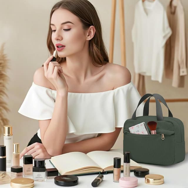 Detalle 1 de Aucuu trousse de toilette voyage corduroy 25