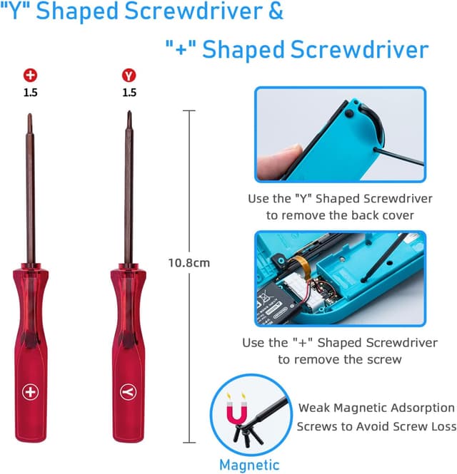 Detalle 2 de Mcbazel Switch Joycon Repuesto Joystick 3D con Herramientas 🛠