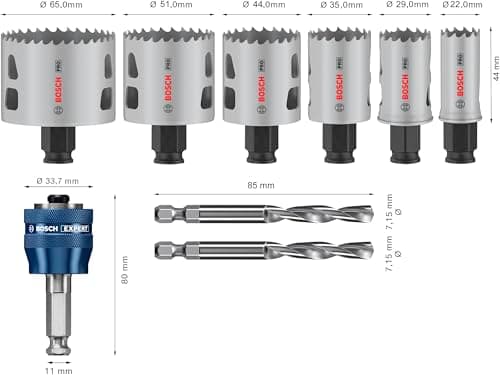 Thumbnail 1 de Bosch 9x Set sierra de corona PRO Multi Material Ø 22–65 mm 🛠