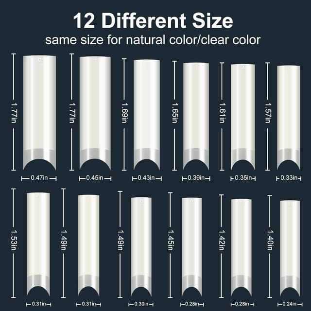 Detalle de Adonafy Nail Tips für Gelnägel Extra Lang