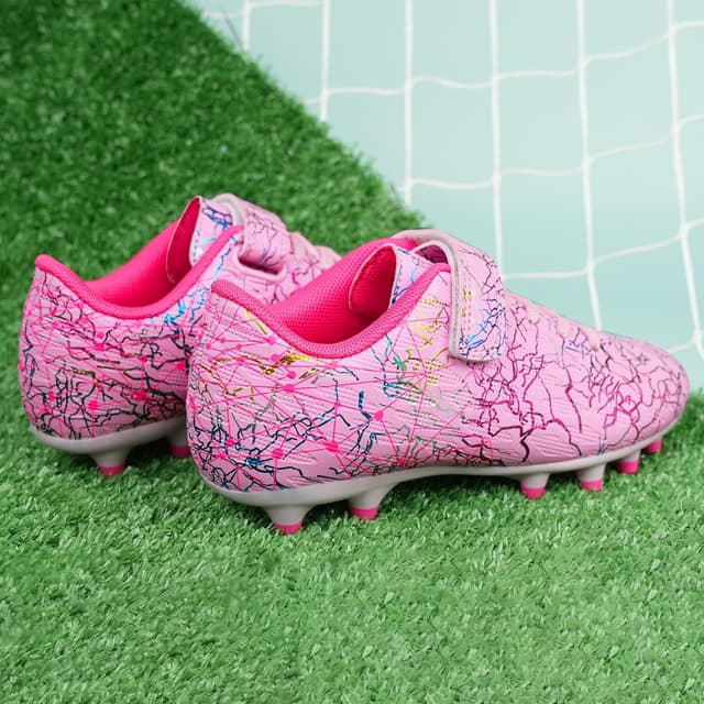 Detalle de brooman Kids Firm Ground Soccer Cleats (Girls) with Shin Guards & Soccer Socks