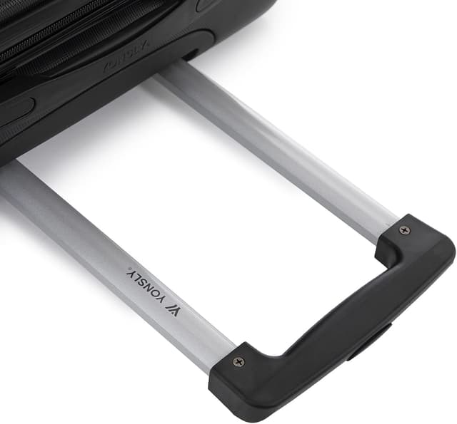 Detalle de yonsly Trolley-Reisekoffer Travel Suitcase (S, Schwarz) mit Hartschale, 4x 360°-Rollen und Zahlenschloss