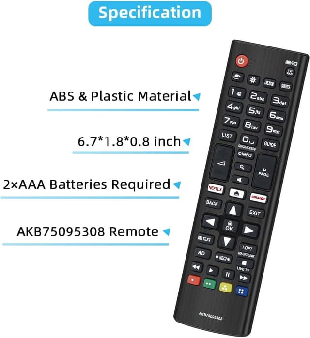 Thumbnail 6 de UNOCAR (2 Pack) Smart Remote Controls for LG Smart TVs with Netflix & Amazon buttons