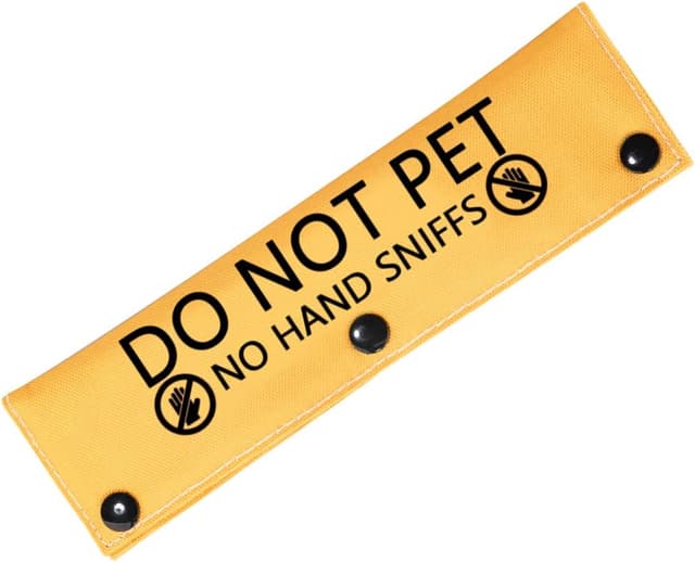 Detalle de Dot Not Pet working dog leash sleeve wrap (No Hand Sniffs) in nylon