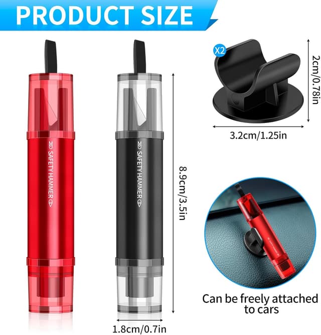 Thumbnail 3 de ROELLY 2 Pezzi Martello Emergenza Auto