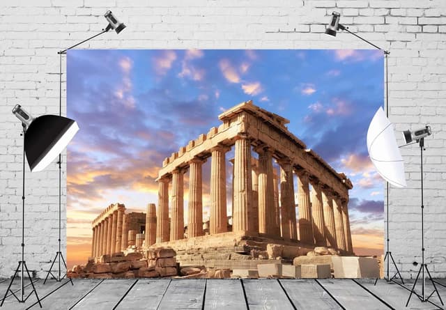 Detalle de BELECO 2.1 x 1.5m fabric photography backdrop (Ancient Greek Parthenon temple in Athens)