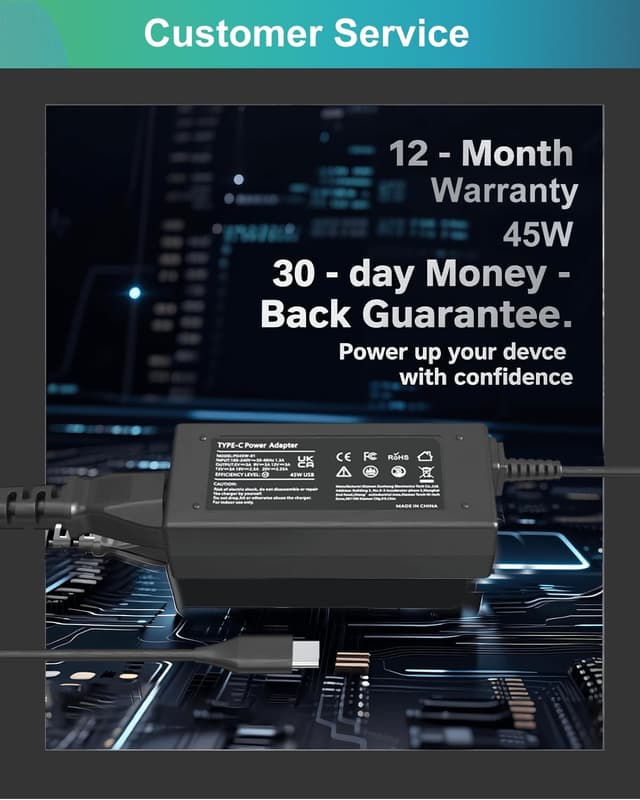 Thumbnail 6 de 45W USB C Laptop Charger Universal for Chromebooks