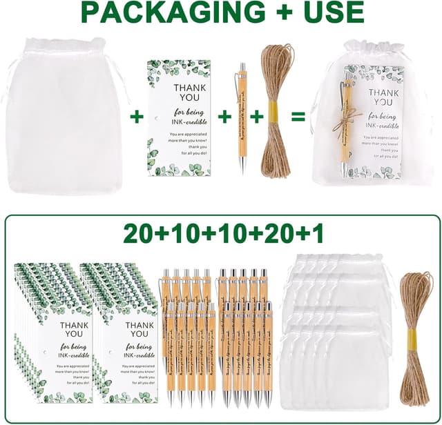 Detalle de GADITIEK thank you pens set of 20