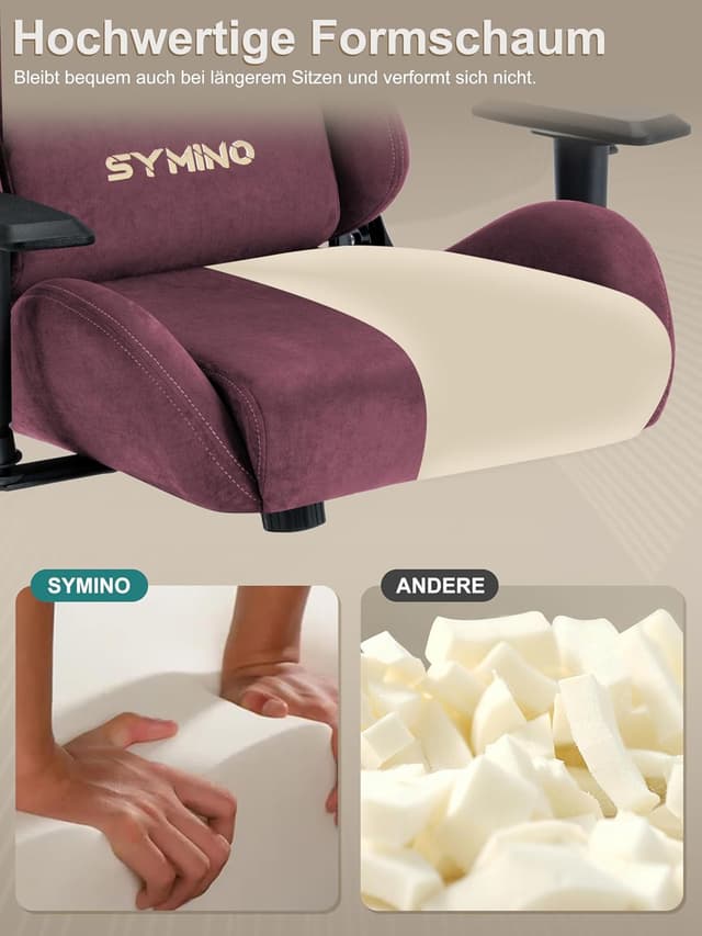 Detalle 2 de Symino Gaming Stuhl ergonomisch 90–150°