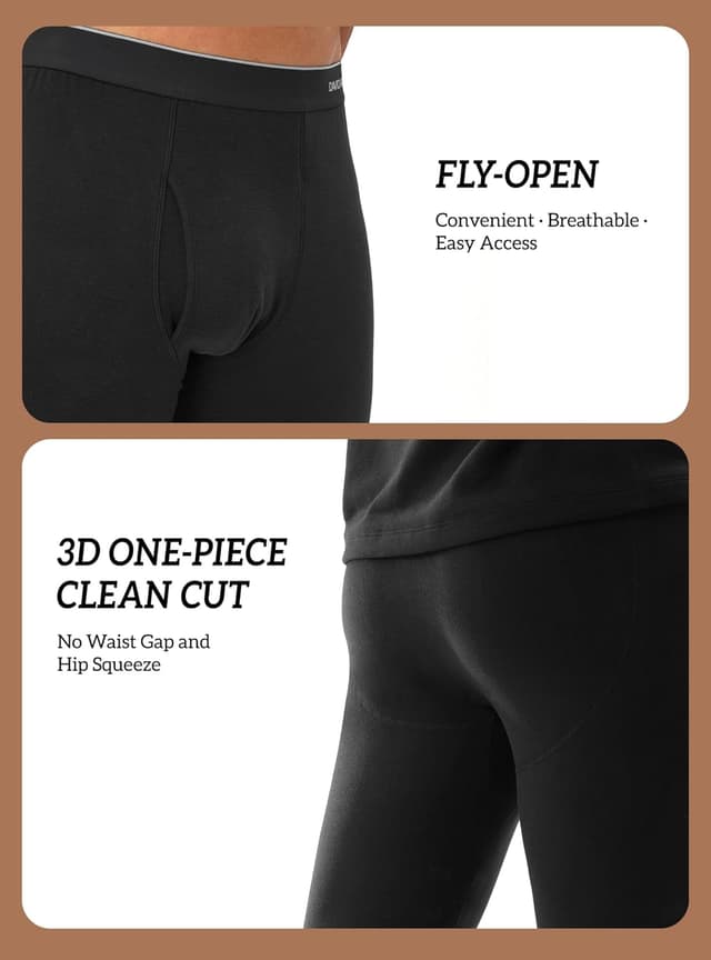 Detalle de DAVID ARCHY ensemble sous-vêtement thermique homme (couche de base) pour hiver, ski, randonnée et moto