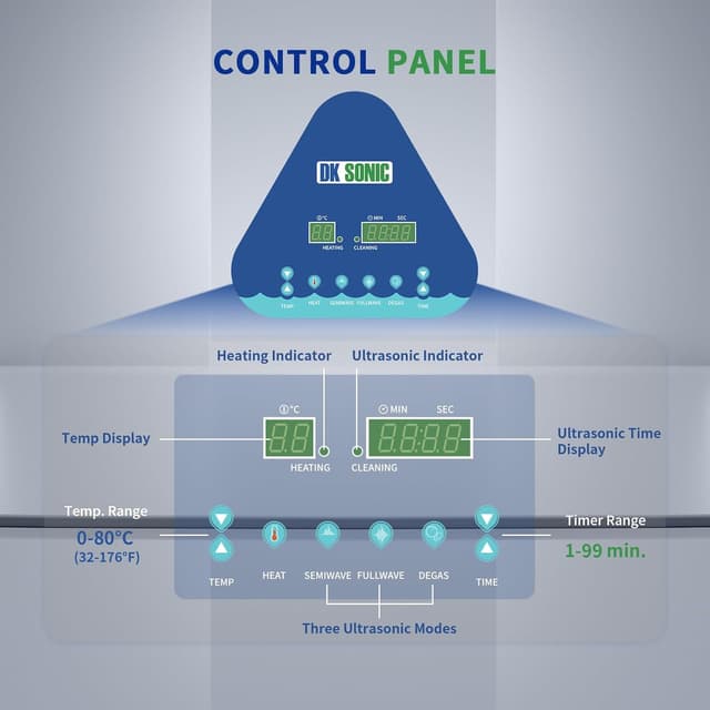 Thumbnail 2 de DK SONIC Pulitore a ultrasuoni 6L con timer